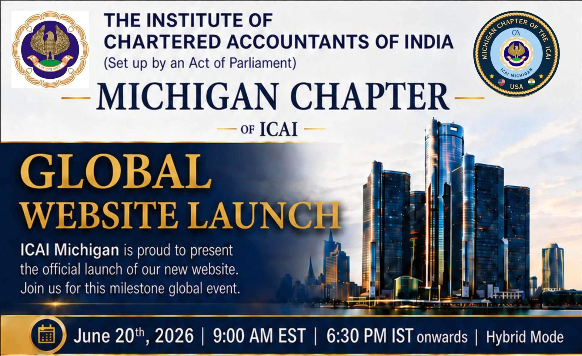 ICAI Michigan Website Global Launch
